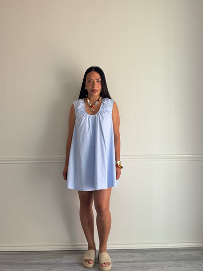 pale blue swing dress Vintage Diva Topvintage exclusive ~ The Aurelia Swing Dress in Sky Blue